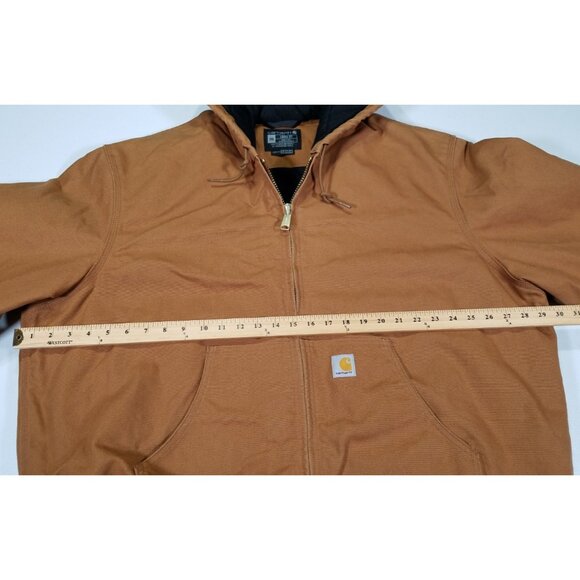 Carhartt J140 BRN Full Zip Quilt Lined Canvas Outdoor Work Coat Jacket Men's 2XL - Picture 4 of 16